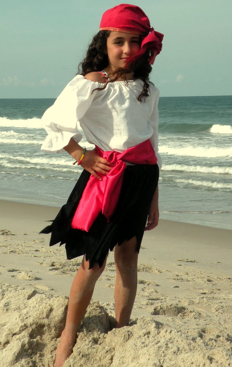 Child Pirate Pirates Girl Halloween Costume sizes through 10 years old