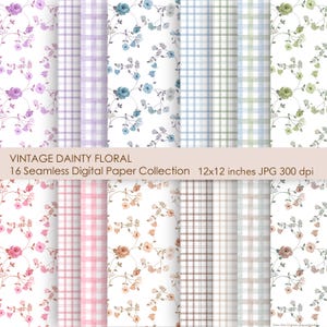 Carta digitale vintage delicata con motivi floreali, senza cuciture, tonalità della terra, fiori selvatici ad acquerello, articoli di cancelleria per matrimoni, sfondo estetico civettuolo