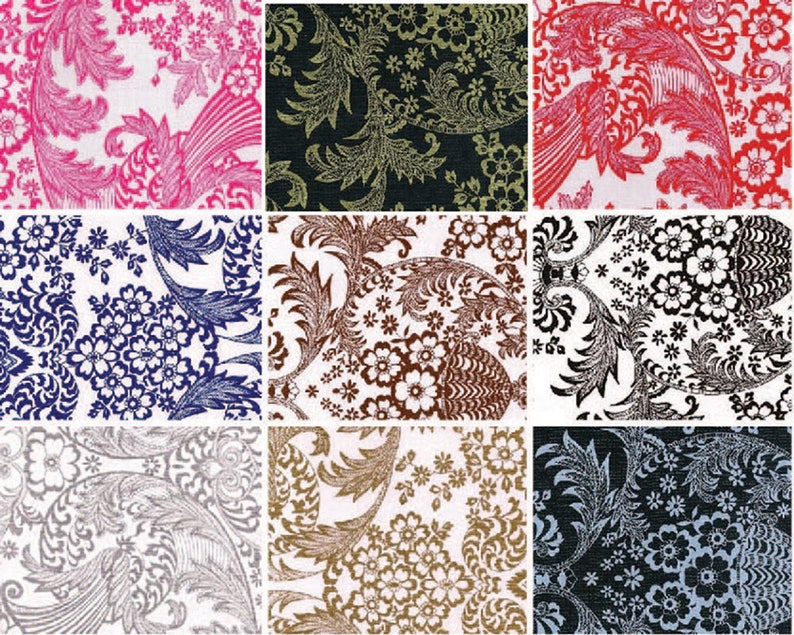 Oilcloth By The Yard Toile Your Choice of Color by the Yard image 1