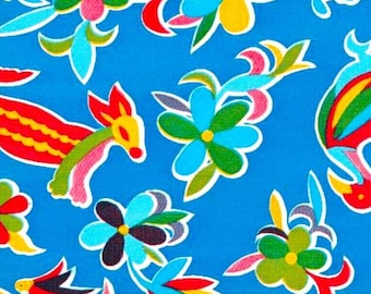 Blue Animal Wonderland Oilcloth