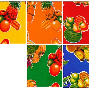 OilclothByTheYard Mixed Fruits Your Choice of Color