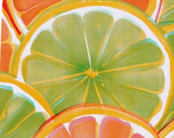 Oilcloth By The Yard Citrus Slices