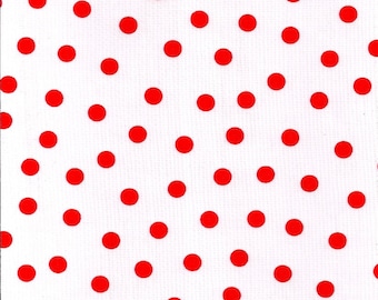 Dot Red Oilcloth Fabric