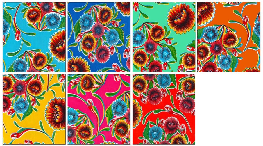 OilclothByTheYard Bloom Your Choice of Color