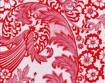 Oilcloth By The Yard Toile Red