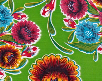 Oilcloth By The Yard Bloom in Lime
