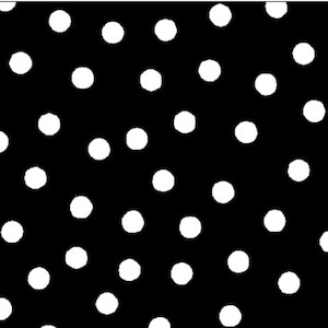 Oilcloth By The Yard White Dot on Black