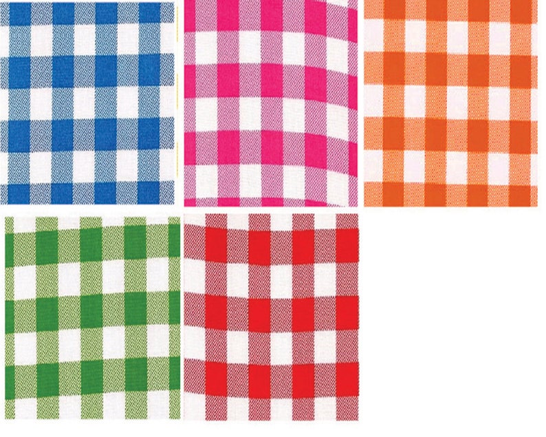 OilclothByTheYard Large Gingham Your choice of Color image 1