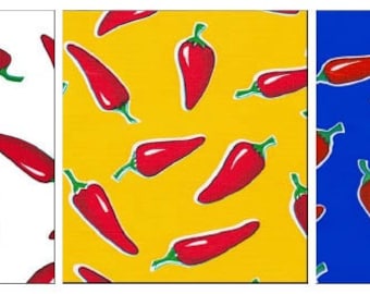 OilclothByTheYard   Red Hot Chili Pepper  Your Choice by the Yard