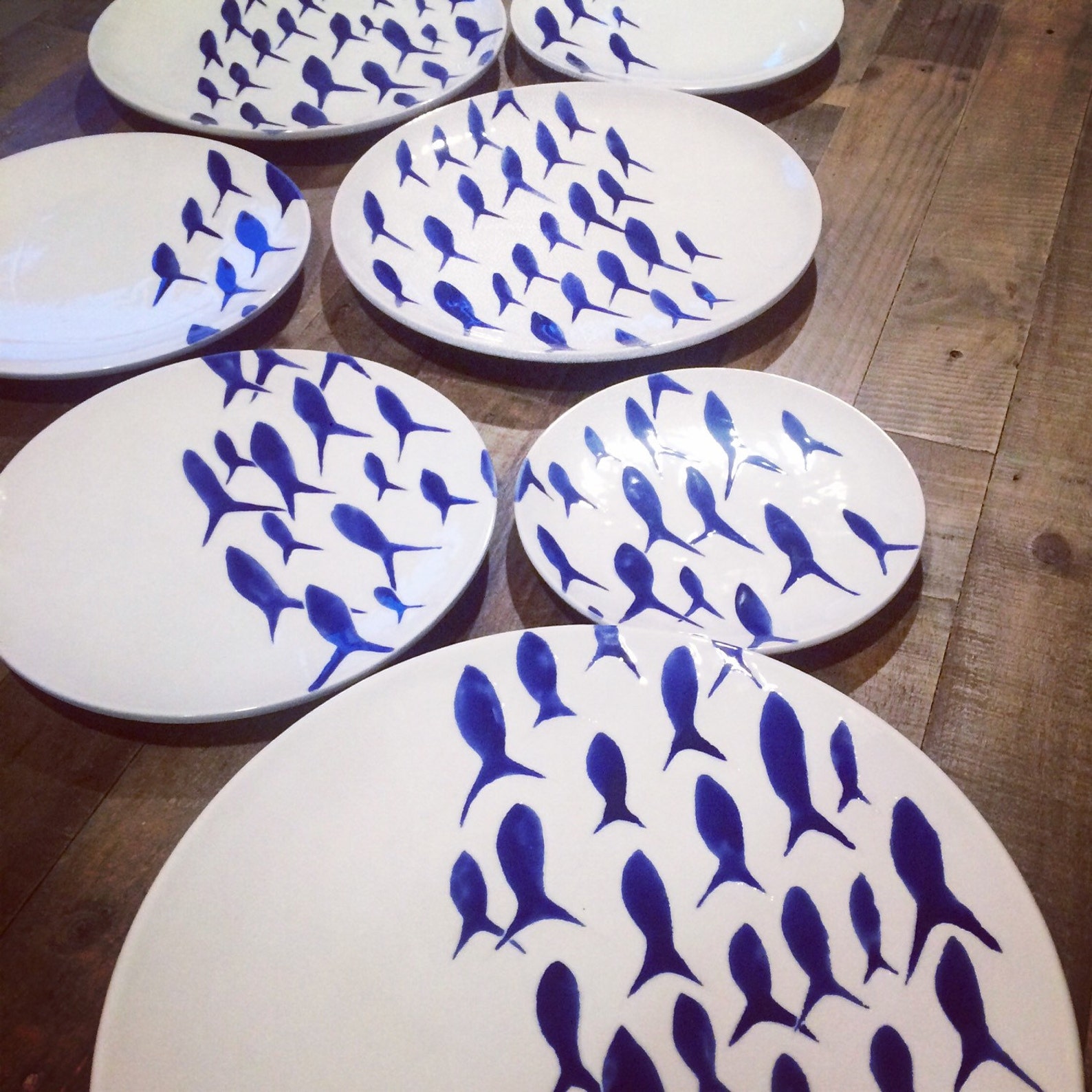 Plate Wall Blue and White Pottery Wall Decor School of Etsy Canada