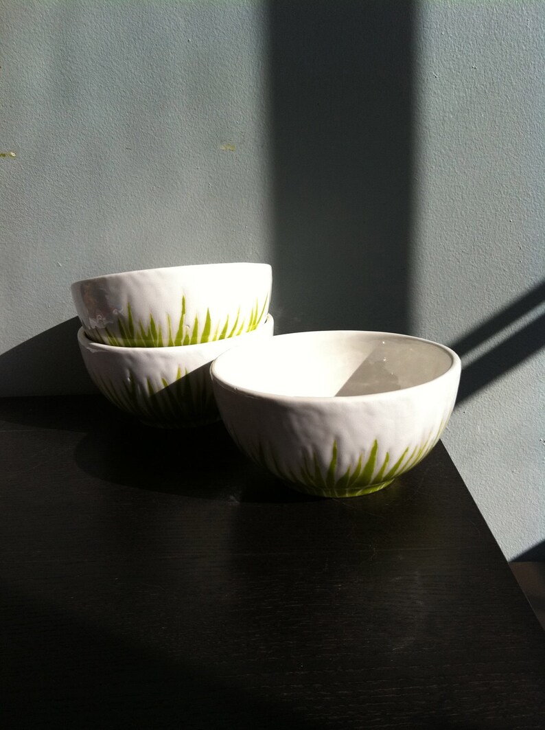 Etsy's Front Page Bowls Green Grass Ceramic Bowls Etsy