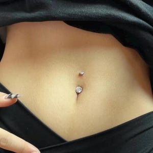 Curved barbell without holes, belly button strip, body piercing jewelry, belly button buckle, belly button nail