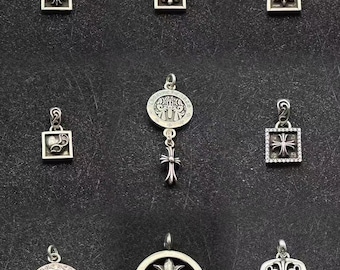 Gothic Chrom Kreuz Anhänger Halskette, Unisex Gothic Perlenkette Kupfer.