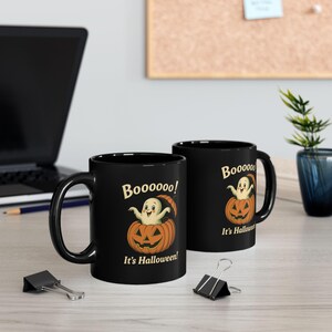 Halloween Pumpkin Ghost Mug: Spooky October Tea Mug