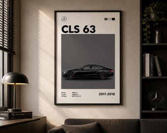 Mercedes CLS63 AMG Minimalist Poster | Automotive Wall Art (Digital Download)
