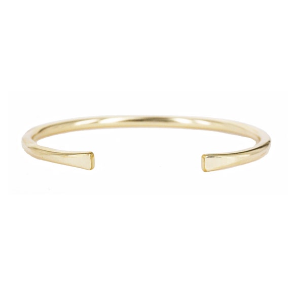 Aly, Heavy Weight Rounded 14k Gold Filled Cuff Bracelet Canada