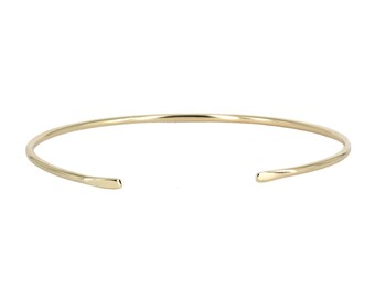 Cuff Bracelet, Sterling Silver or 14k Yellow Gold