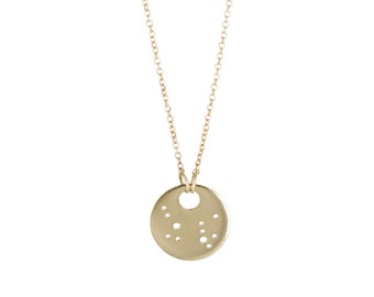 Sagittarius Constellation Necklace, Sterling Silver or 14k Yellow Gold