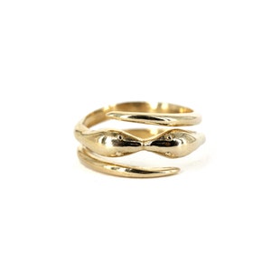 Kissing Snakes Brass Ring