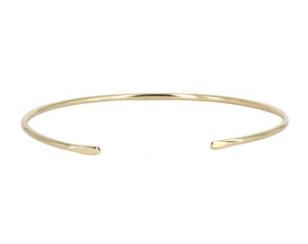 Erin, Light Weight Rounded 14k Gold Filled Cuff Bracelet