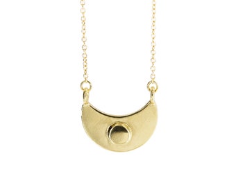 Rise Necklace, Sterling Silver or 14k Yellow Gold