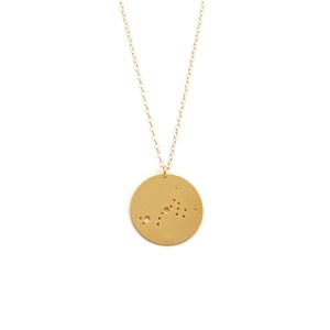 Collana Zodiac Constellation da 1,25" Scorpione 14k d'oro