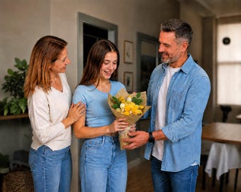 Pijpenrager bloemen. Handgemaakt bloemboeket van chenilledraad. Cadeau tienermeisje