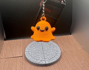 SCP-999 Keychain – Chibi Orange Slime Monster, 3D Printed Friendly companion, Cute Horror Gift, Backpack Charm