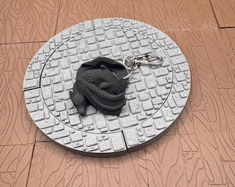 Sleeping Dragon Phone Holder Keychain-Mini Fantasy Phone Stand | 3D Printed Dragon Desk Accessory | Gamer Gift | D&D Fantasy Decor