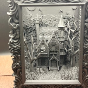 Haunted Gothic Book Nook: 3D Mansion Bookshelf piece - Halloween Decor