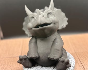 Chompster the Dice Vault & Storage companion , Magnet-Locked Triceratops Dice Holder , DnD Gift , Fantasy Tabletop Decor