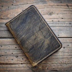 Topographic Map Leather Field Notes Cover, Passport travel wallet.