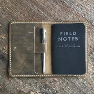 Funda de piel para notas de campo, cartera de viaje para pasaporte.