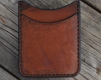 Rover II, Minimalist Leather Credit Card Wallet, Money Clip Wallet, Front Pocket Wallet