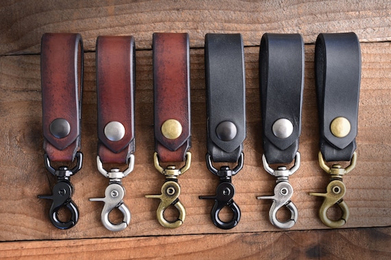 Personalized Leather Key Fob Key Chain Key Belt Lanyard