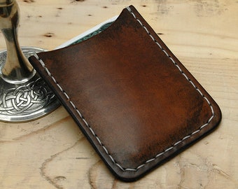Rover Original, Minimalist Leather Credit Card Wallet, Money Clip Wallet, Front Pocket Wallet