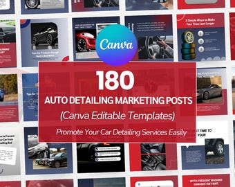 Auto Detailing Social Media Templates | Car Maintenance (Canva)