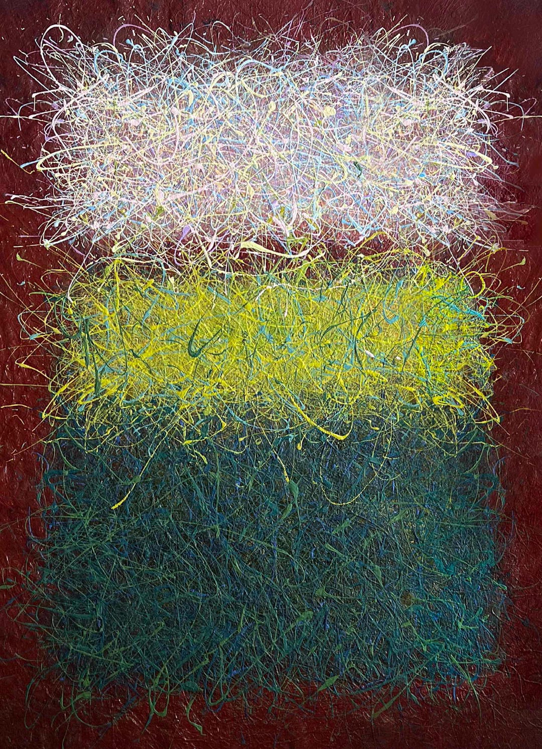 Mark Rothko Inspired Green Brown Expression Art for Office and Modern ...