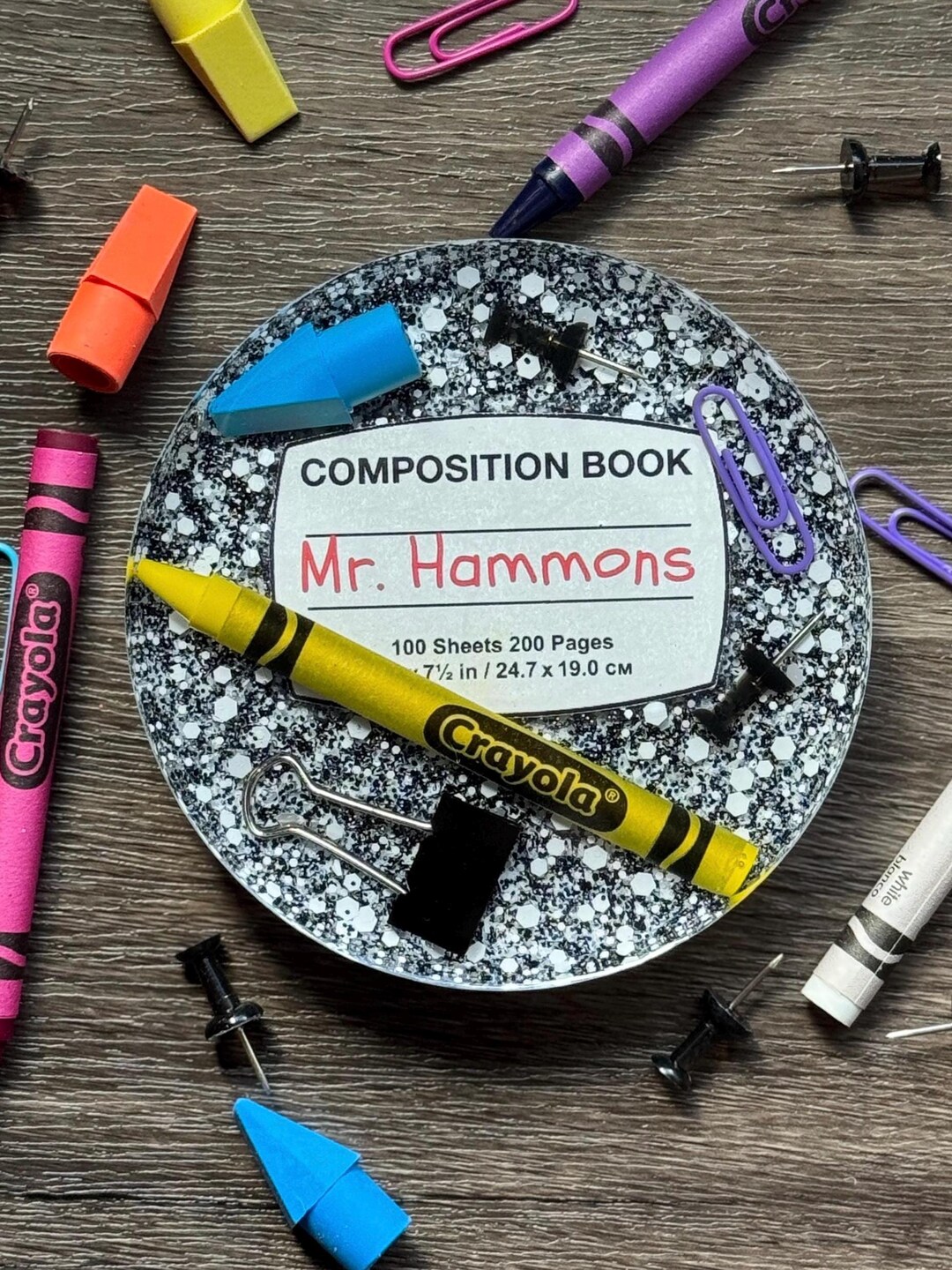 Custom Teacher Coasters – Personalized Composition Notebook Design - Etsy