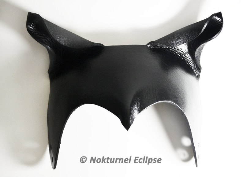 Catwoman Leather Headpiece w/ Curled Cat Ears Superhero Etsy