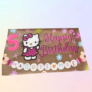 Kitty Birthday banner