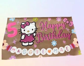 Kitty Birthday banner