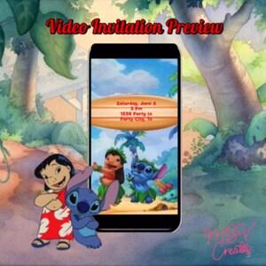 Lilo and Stitch digital video invitation