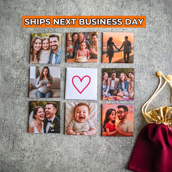 Imanes con foto personalizados, regalo personalizado para nevera, 2x2, imán para casillero