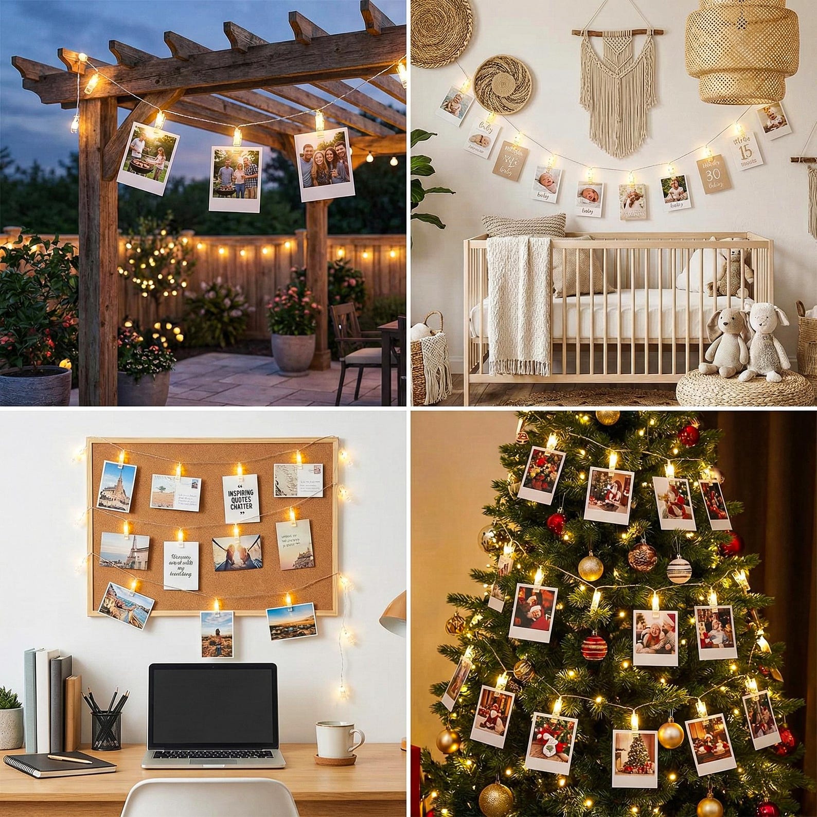 Photo Clip String Lights, Warm White LED Fairy Lights, Bedroom Decor - Etsy