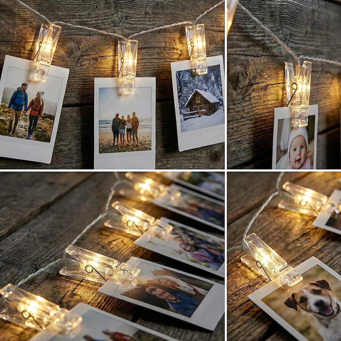 Photo Clip String Lights, Warm White LED Fairy Lights, Bedroom Decor - Etsy