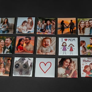 Custom Photo Magnets, Personalized Fridge Magnet Gift, 2x2, Locker Magnet image 5