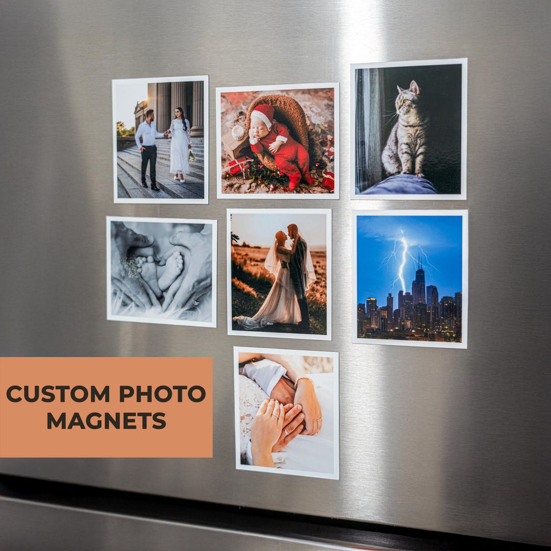 Custom Photo Fridge Magnets: Personalized Picture Gift Set - Etsy