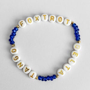 Foxtrot Delta Tango Beaded Stretch Bracelet: Democrat Resistance Jewelry