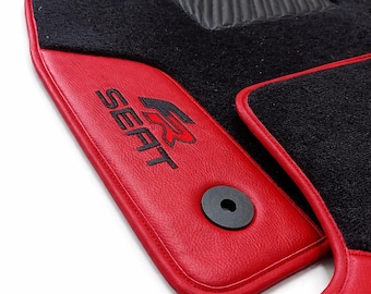SEAT Leon Compatible Custom Floor Mats  Leather Edge, Non,Slip
